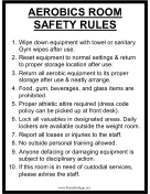 Aerobics Room Safety Rules