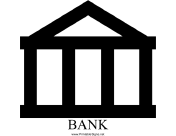 Bank with caption