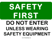 Safety Dont Enter