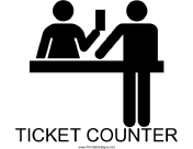 Ticket Counter with caption