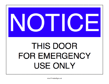 printable emergency exit sign