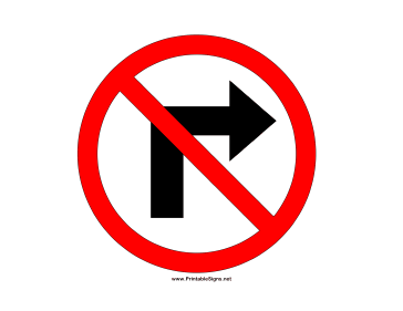 right turn sign